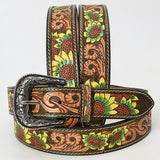 American Darling ADBLF122-L Beautifully Hand Tooled Genuine American Leather Belt Men and  Women