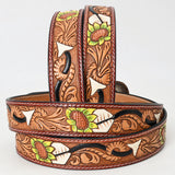 American Darling ADBLF123-L Beautifully Hand Tooled Genuine American Leather Belt Men and  Women