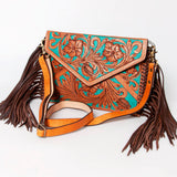 American Darling Envelope Hand Tooled Genuine Leather W. Women Bag by Hilason – Cowboy and equestrian accessories