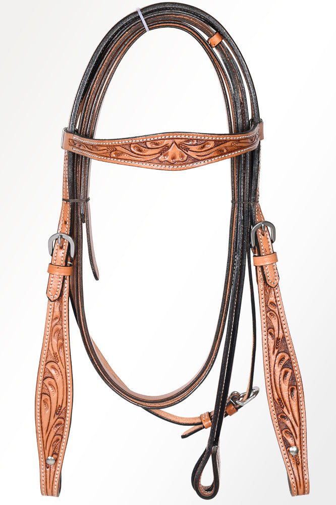 Comfytack Tan Western Kids Youth Children Miniature Pony Saddle Leather Trail Tack | Hand Tooled Saddle | Western Saddle | Saddle for Horses | Horse Tack Set