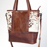 American Darling ADBGS162BRW Tote Hair On Genuine Leather Women Bag Western Handbag Purse