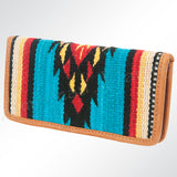 American Darling ADBG488E Clutch Saddle Blanket Genuine Leather Women Bag Western Handbag Purse