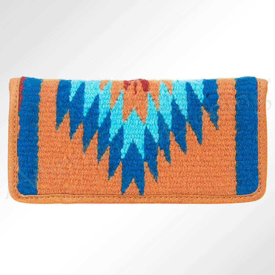 American Darling Hand Woven Saddle Blanket and Leather Western Clutch Bag - Uhorse
