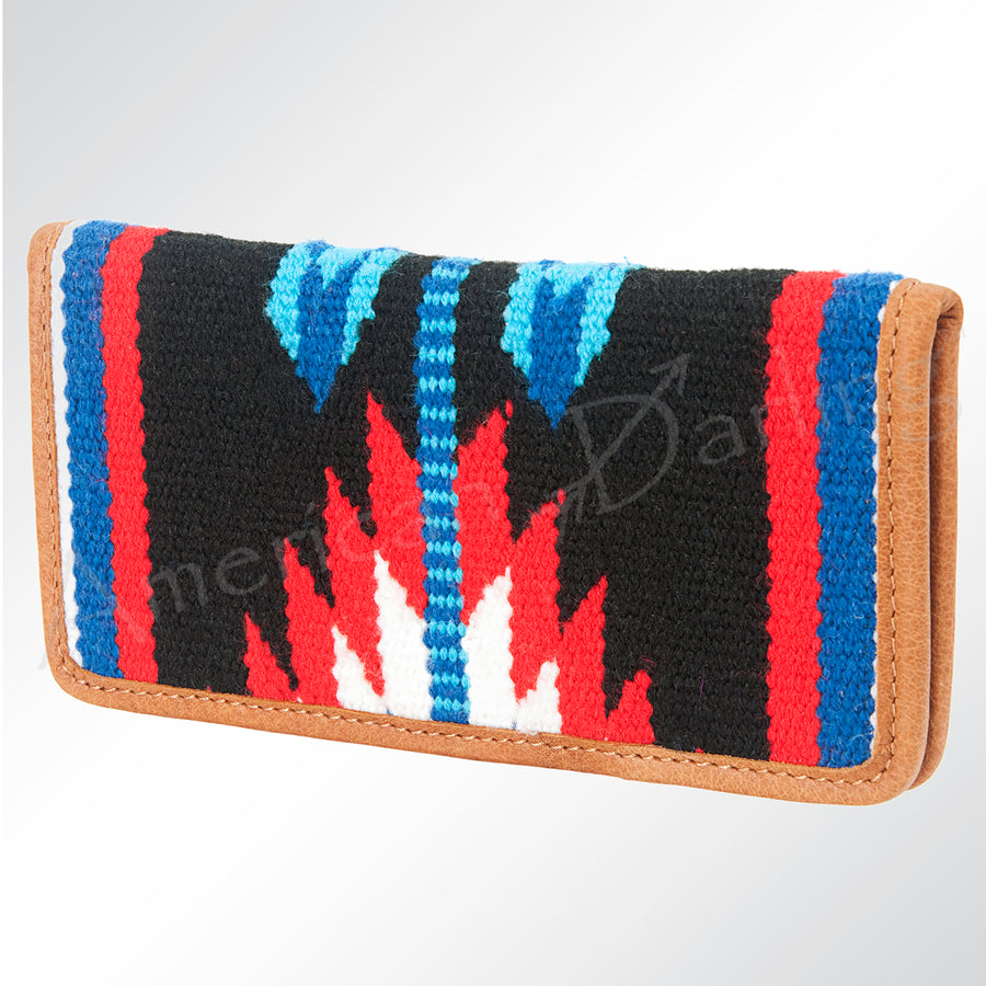 American Darling Hand Woven Saddle Blanket and Leather Western Clutch Bag - Uhorse
