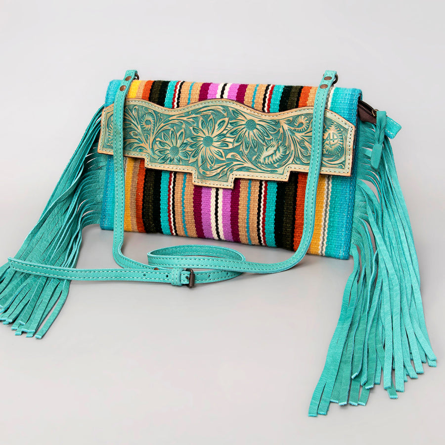 American Darling Hand Tooled Floral and Saddle Blanket Western Small Cross body Bag - Uhorse