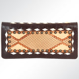 American Darling ADBG488N Clutch Hand Tooled Genuine Leather Women Bag Western Handbag Purse