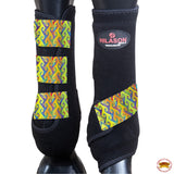 HILASON L M S Horse Front Leg Sport Boots| Printed Sport Boots| Horse Boots