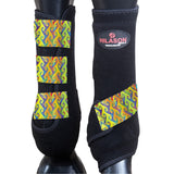 HILASON L M S Horse Front Leg Sport Boots| Printed Sport Boots| Horse Boots