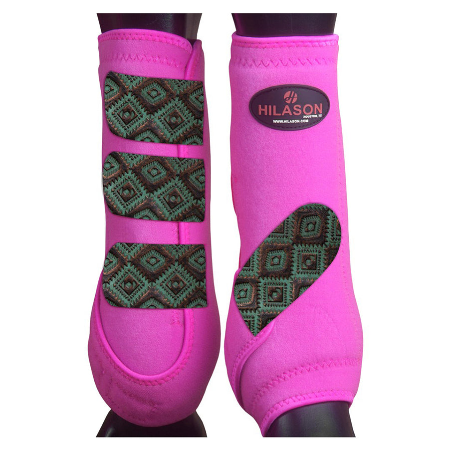 HILASON L M S H. Rear Hind Leg Sport Boots Printed Hind Rear Leg Boots by Hilason – Cowboy and equestrian accessories