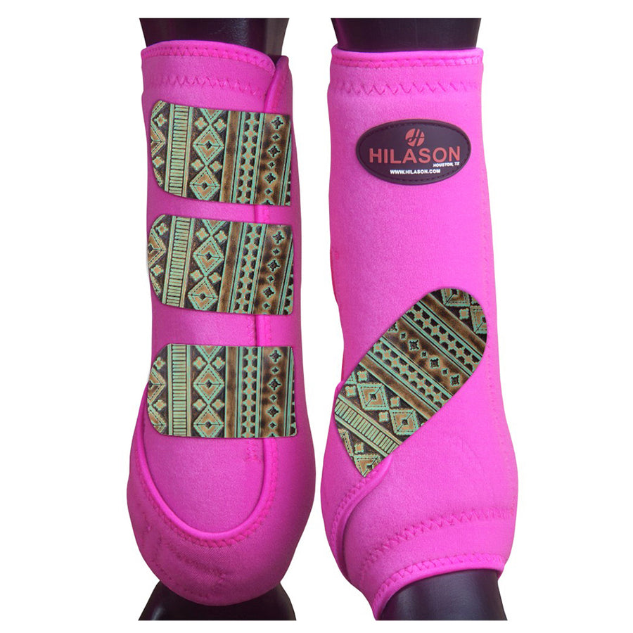HILASON L M S H. Rear Hind Leg Sport Boots Printed Hind Rear Leg Boots by Hilason – Cowboy and equestrian accessories