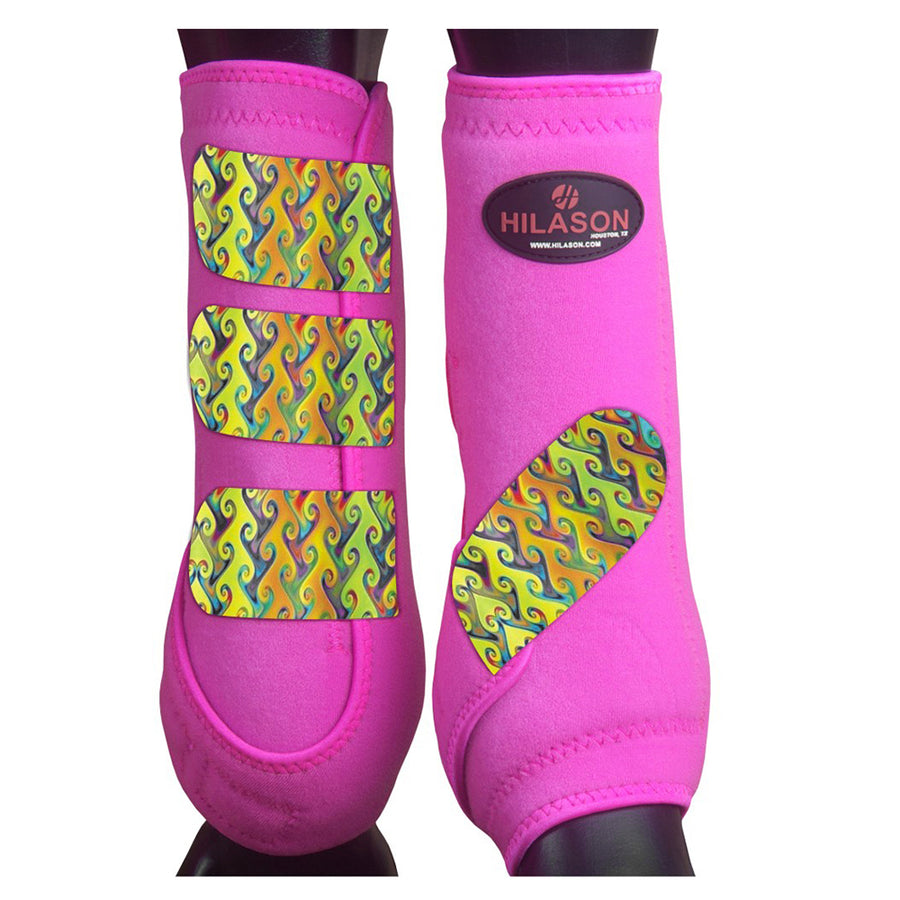 HILASON L M S H. Rear Hind Leg Sport Boots Printed Hind Rear Leg Boots by Hilason – Cowboy and equestrian accessories