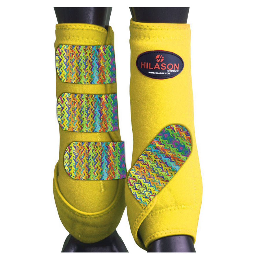 HILASON L M S H. Rear Hind Leg Sport Boots Printed Hind Rear Leg Boots by Hilason – Cowboy and equestrian accessories