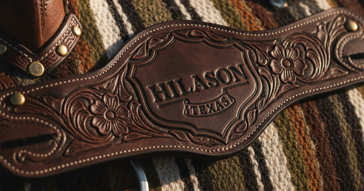 HILASON Sangles d'éperon Western en cuir marron antique HILASON Sangles d'éperon Western en cuir marron antique