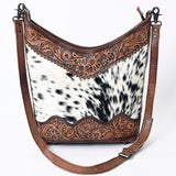 American Darling Hand Tooled Hair On Genuine Leather Women Bag Western Handbag Purse