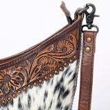 American Darling Hand Tooled Hair On Genuine Leather Women Bag Western Handbag Purse