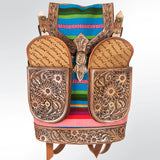 American Darling Hand Tooled Saddle Blanket Genuine Leather Women Bag Western Handbag Purse