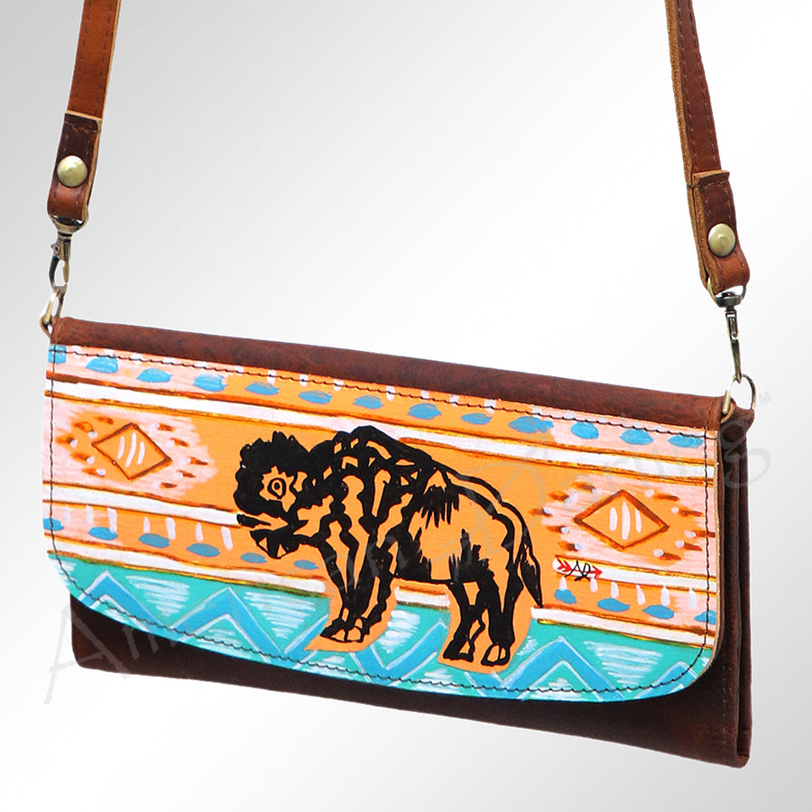American Darling Hand-Painted Western Leather Small Cross body Bag - Uhorse