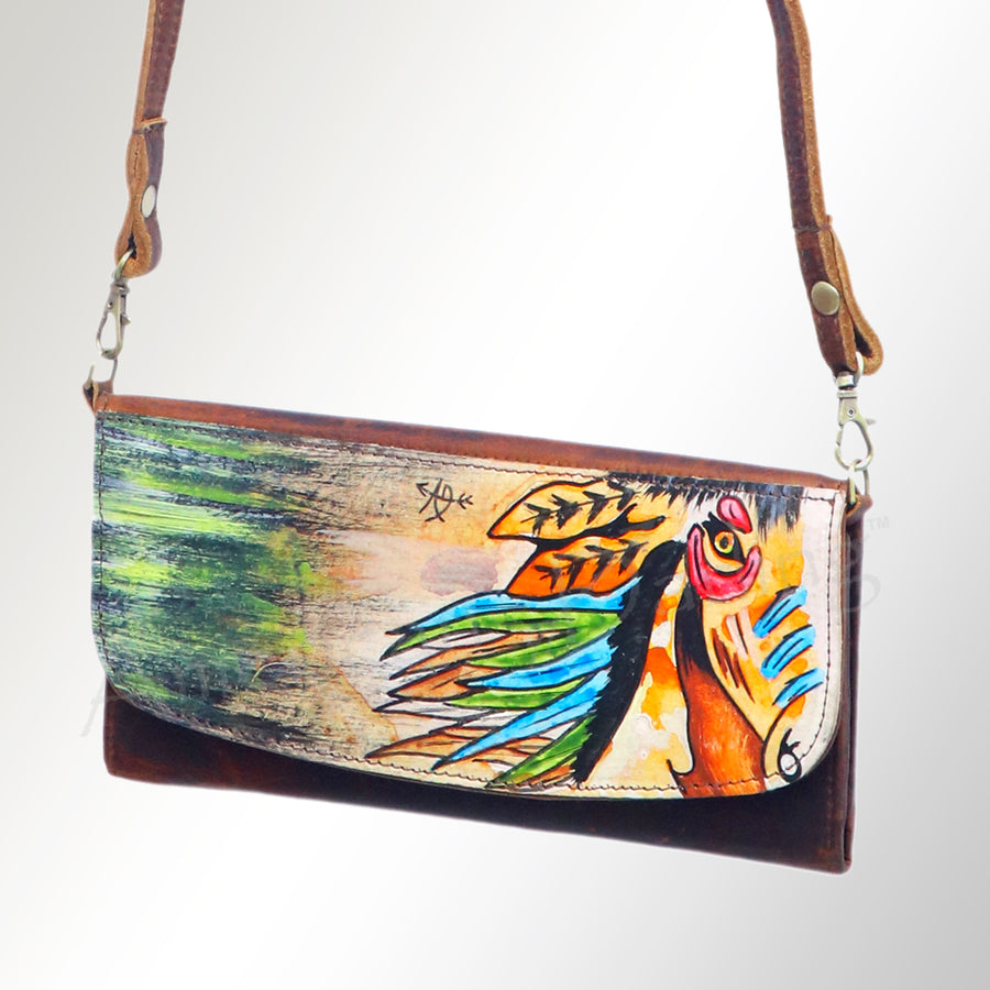 American Darling Hand-Painted Western Leather Small Cross body Bag - Uhorse