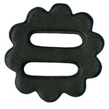 18 Pc. Hilason Slotted Scalloped Leather Rosette Concho Saddle Black 1-1/4" - Uhorse