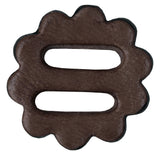 18 Pc. Hilason Slotted Scalloped Leather Rosette Concho Saddle Brown 1-1/4" - Uhorse