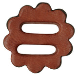 12 Pc. Hilason Slotted Scalloped Leather Rosette Concho Saddle Mahogany 1-1/4" - Uhorse