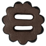 12 Pc. Hilason Slotted Scalloped Leather Rosette Concho Saddle Dark Brown 1-1/2" - Uhorse