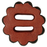 18 Pc. Hilason Slotted Scalloped Leather Rosette Concho Saddle Mahogany 1-1/2" - Uhorse