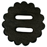 Hilason Slotted Scalloped Leather Rosette Concho Saddle Tack Black 1-3/4