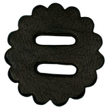 12pk Hilason Slotted Scalloped Leather Rosette Concho Saddle Black by Hilason – Cowboy and equestrian accessories