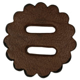 18 Pack Hilason Slotted Scalloped Leather Rosette Concho Saddle Dark Brown 1-3/4" - Uhorse