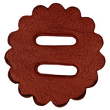 06 Pack Hilason Slotted Scalloped Leather Rosette Concho Saddle Mahogany 1-3/4" - Uhorse