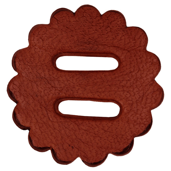 Red leather scalloped concho - Uhorse