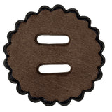 06 Pack Hilason Slotted Scalloped Leather Rosette Concho Saddle Dark Brown 2" - Uhorse
