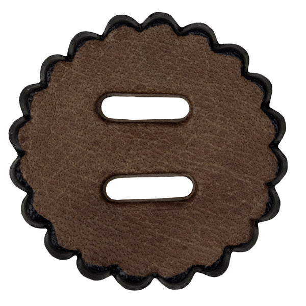 Brown wool saddle pad with scalloped edges - Uhorse