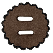 Hilason Slotted Scalloped Leather Rosette Concho Saddle Tack Dark Brown 2