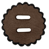 Hilason Slotted Scalloped Leather Rosette Concho Saddle Tack Dark Brown 2"