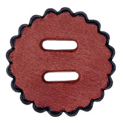 Hilason Slotted Scalloped Leather Rosette Concho Saddle Tack Mahogany 2