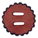 12 Pack Hilason Slotted Scalloped Leather Rosette Concho Saddle Mahogany 2" - Uhorse