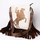 American Darling ADBGZ380 Large Crossbody Hair-On Genuine Leather Women Bag Western Handbag Purse