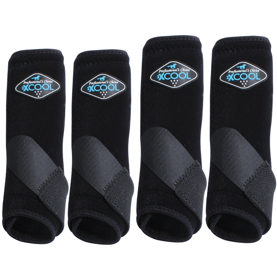 Med Professionals Choice Sports Medicine 2XCOOL H. 4pk Boots Black – by Hilason – Cowboy and equestrian accessories