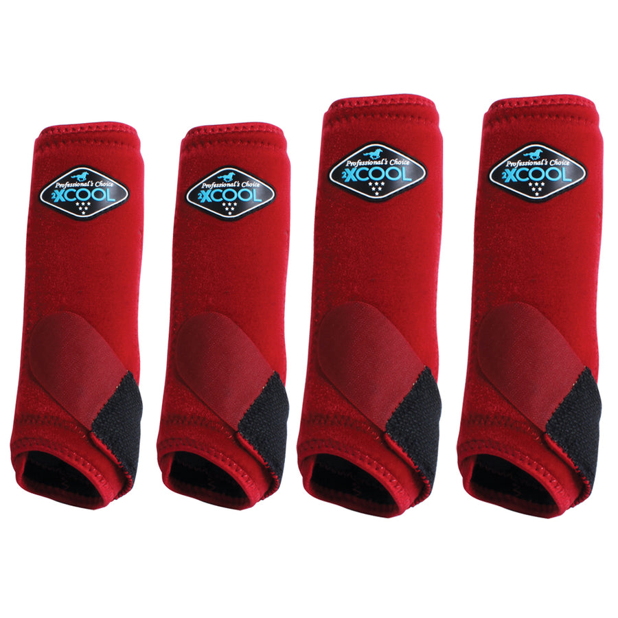 Small Professionals Choice 2XCool H. Sports Boots 4pk Crimson Red – by Hilason – Cowboy and equestrian accessories