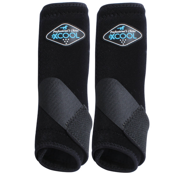 Professionals Choice 2XCOOL H. Sports Front Boots Pair Black by Hilason – Cowboy and equestrian accessories