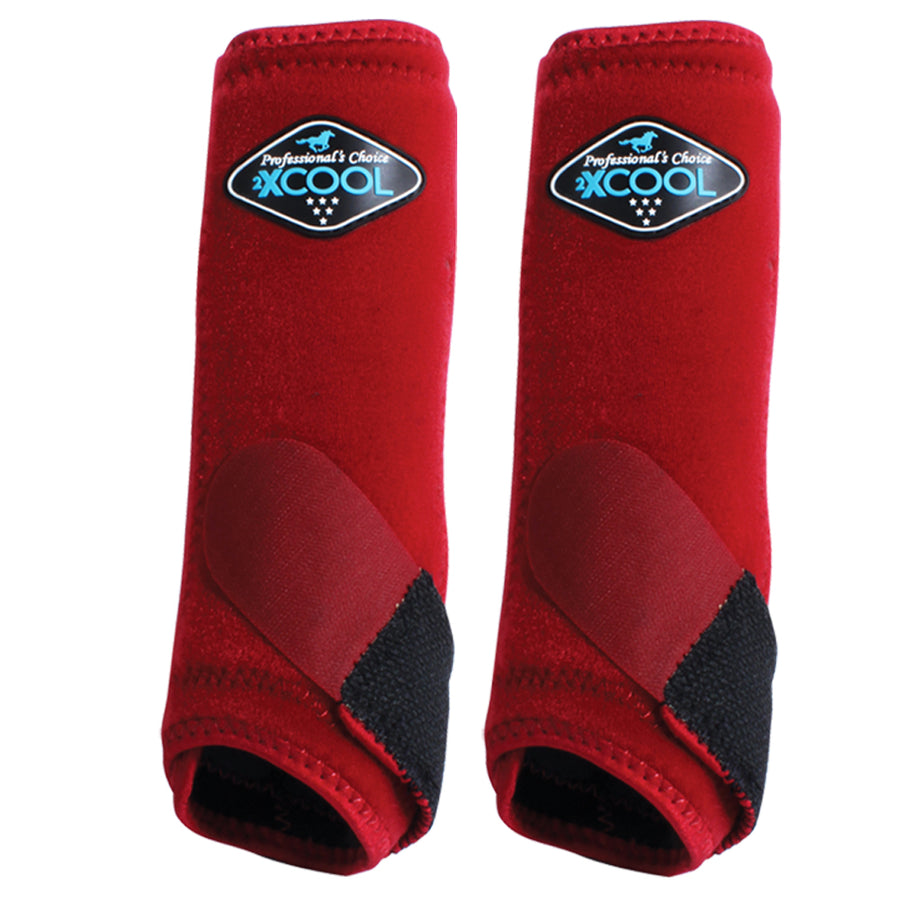 Small Professionals Choice 2XCOOL H. Sports Front Boots Pair Crimson by Hilason – Cowboy and equestrian accessories
