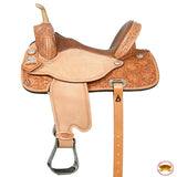 Flex Tree Western Horse Saddle In American Leather Barrel Trail By Hilason