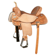 Flex Tree Western Horse Saddle In American Leather Barrel Trail By Hilason