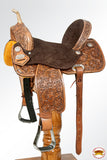 Flex Tree Western Horse Saddle In American Leather Barrel Trail By Hilason