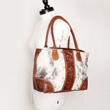 American Darling Tote Hand Tooled Hair On Genuine Leather Women Bag Western Handbag Purse