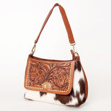 American Darling Hobo Hand Tooled Hair On Genuine Leather Women Bag Western Handbag Purse