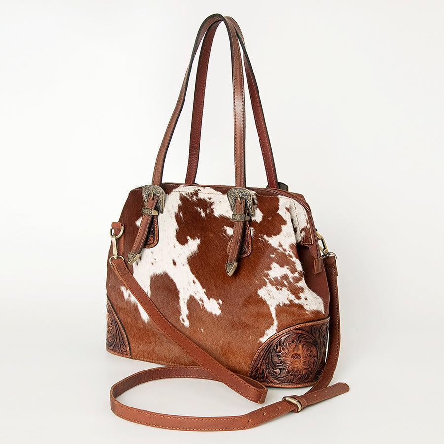 American Darling Tote Hair-On Genuine Leather W. Women Bag Handbag by Hilason – Cowboy and equestrian accessories