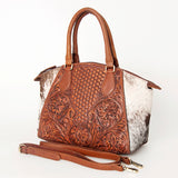 American Darling Tote Hand Tooled Hair on Genuine Leather W. Women Bag by Hilason – Cowboy and equestrian accessories